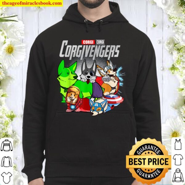 Super Dogs Corgi-vengers Assemble for Kid and Dogs Lover Hoodie
