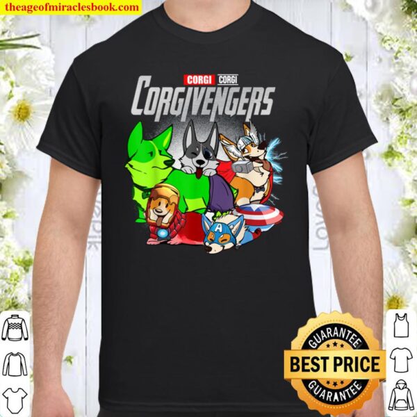 Super Dogs Corgi-vengers Assemble for Kid and Dogs Lover Shirt