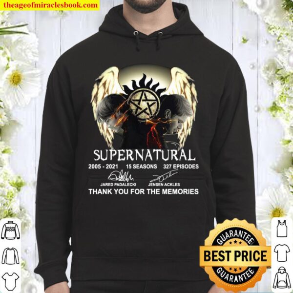 Supernatural 2005 2021 15 Seasons 327 Episodes Thank You For The Memor Hoodie