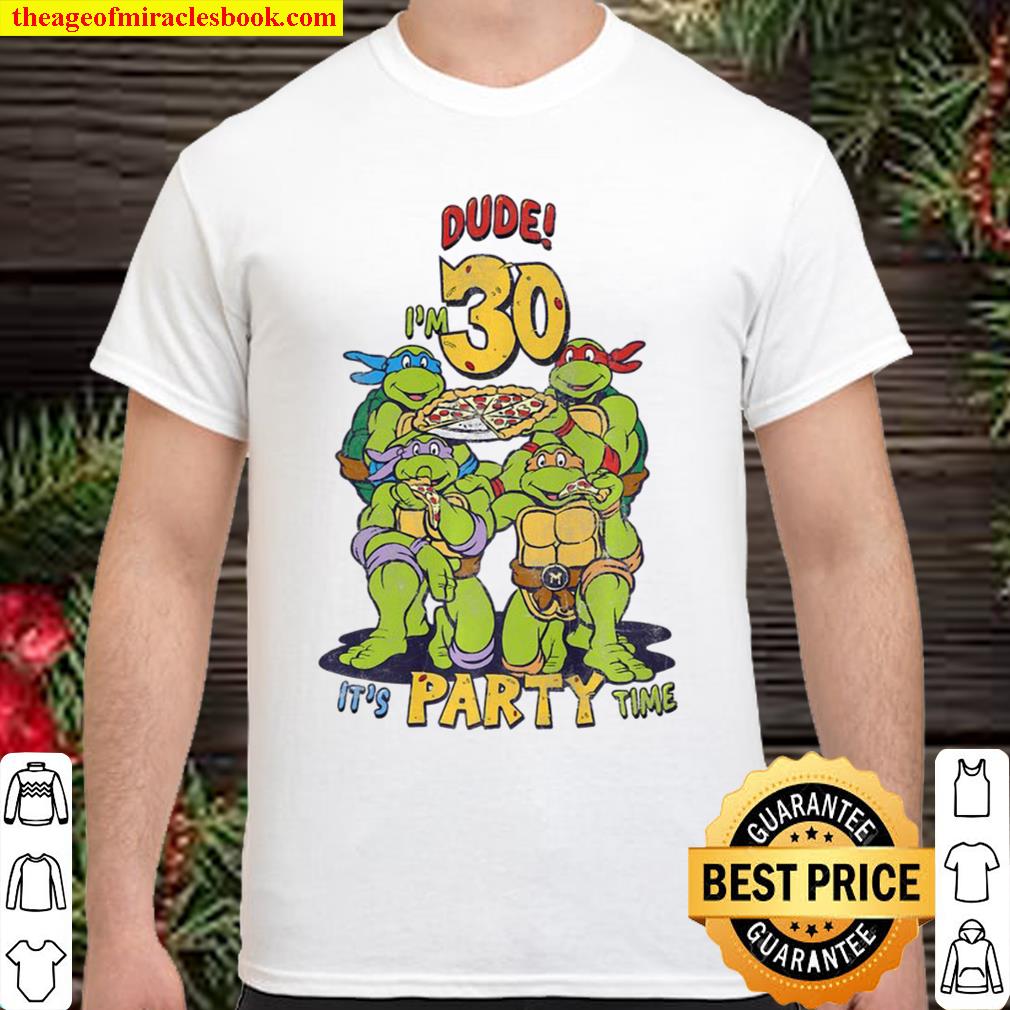Teenage Mutant Ninja Turtles I'm 3 Dude Pizza Birthday Party T-Shirt