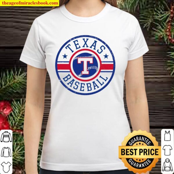 Texas Baseball Tx Vintage Distressed Game Day Ranger Gift Classic Women T-Shirt