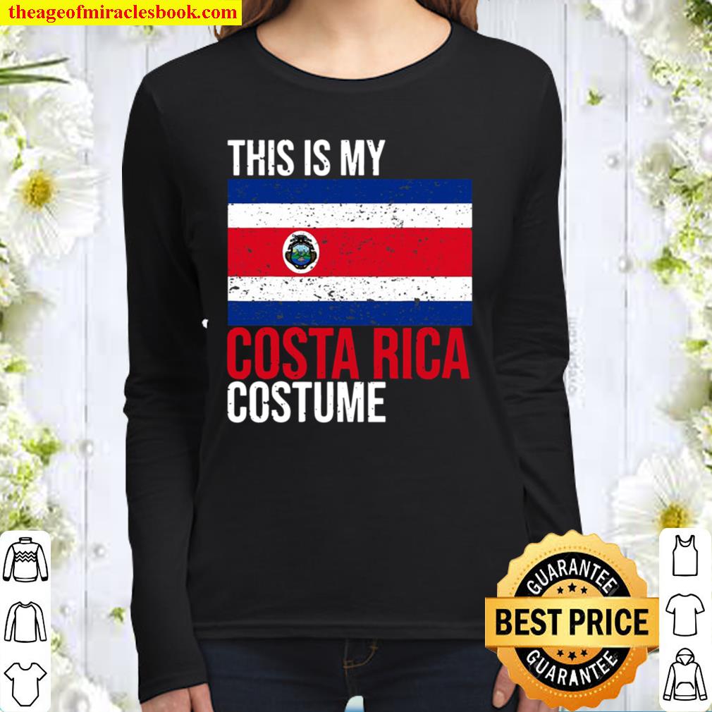 This Is My Costa Rica Flag Costume For Halloween Women Long Sleeved