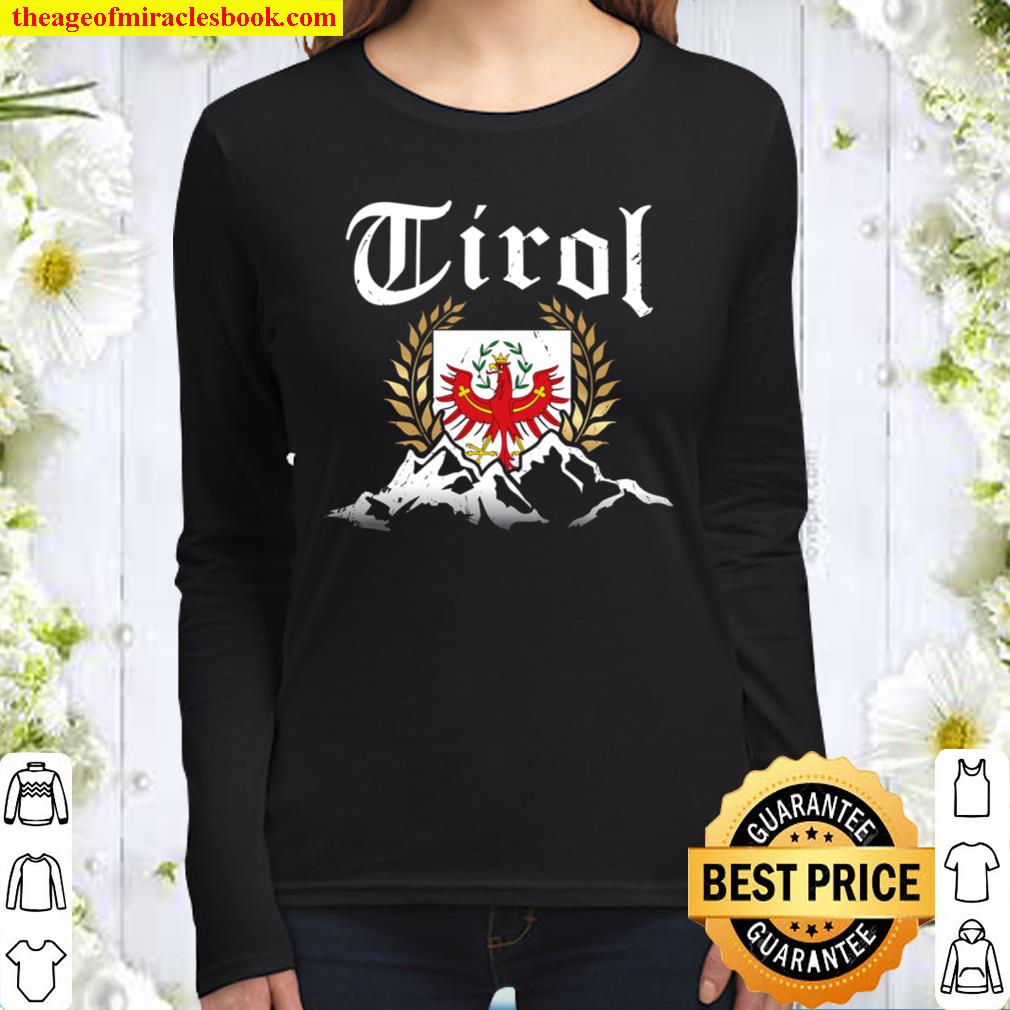 Tirol mit Bergen & Tiroler Adler Wappen Heimat Herren Damen Women Long Sleeved