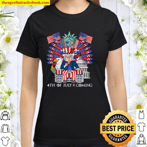 Uncle Sam Throne 4th Of July USA Patriotic Classic Women T-Shirt