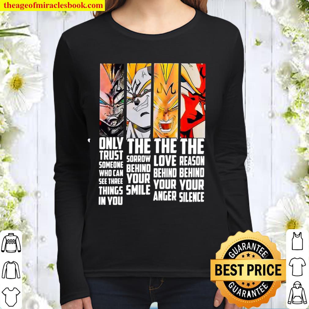 Vegeta only trust someone who can see three things in you Women Long Sleeved