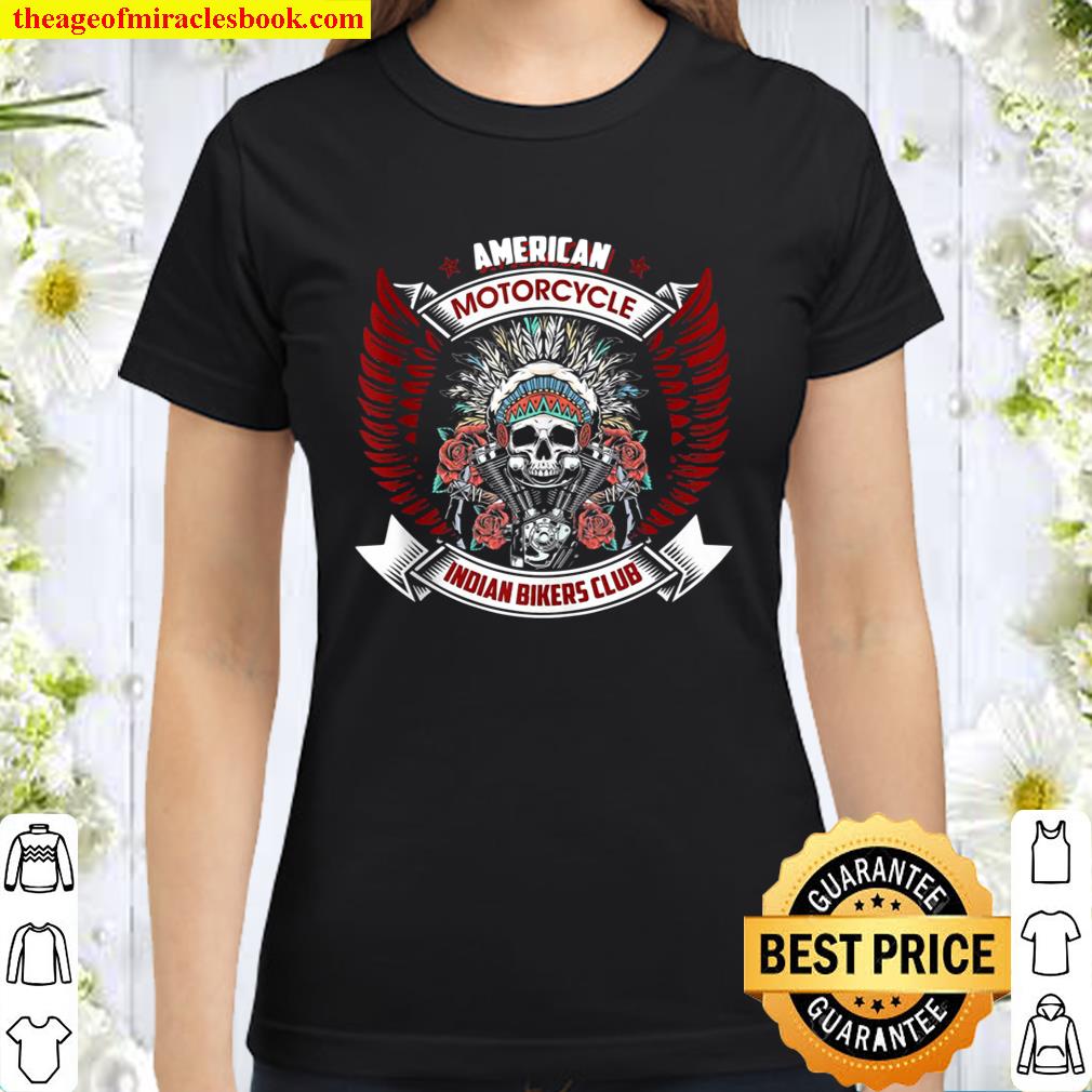 Vintage American Motorcycle Indian For Old Biker Classic Women T-Shirt