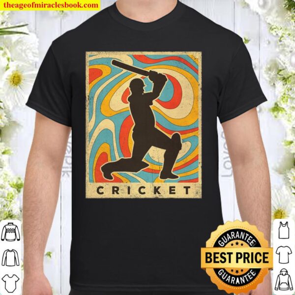 Vintage Cricket Sport Retro Poster Shirt