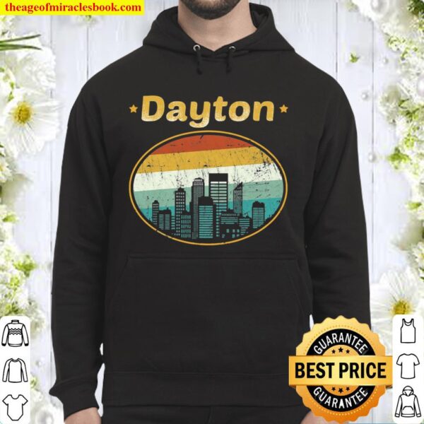 Vintage Dayton Ohio Skyline Hoodie