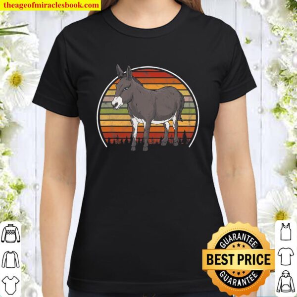 Vintage Donkey Retro Animal Classic Women T-Shirt