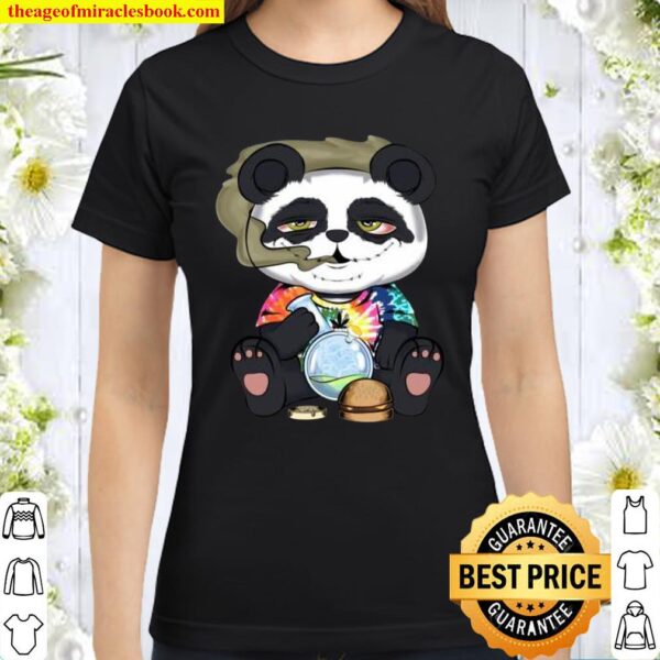 Weed Panda Bear Classic Women T-Shirt
