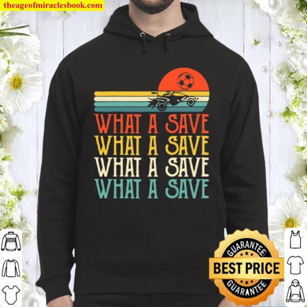What A Save Chat Disabled Vintage Retro Rocket Soccer Game Hoodie