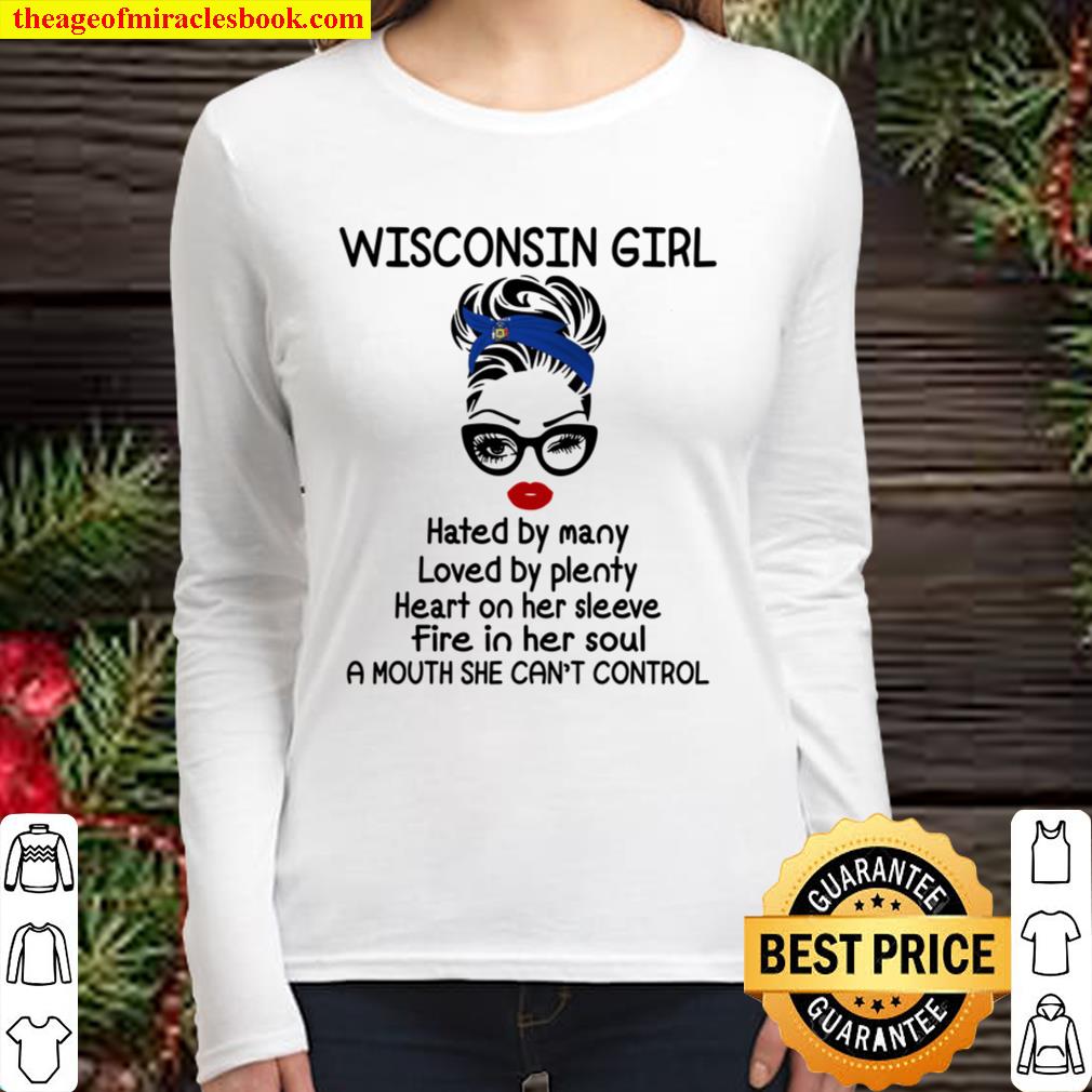 Wisconsin Girl Hated By Many Loved By Plenty Heart On Her Sleeve Fire Women Long Sleeved