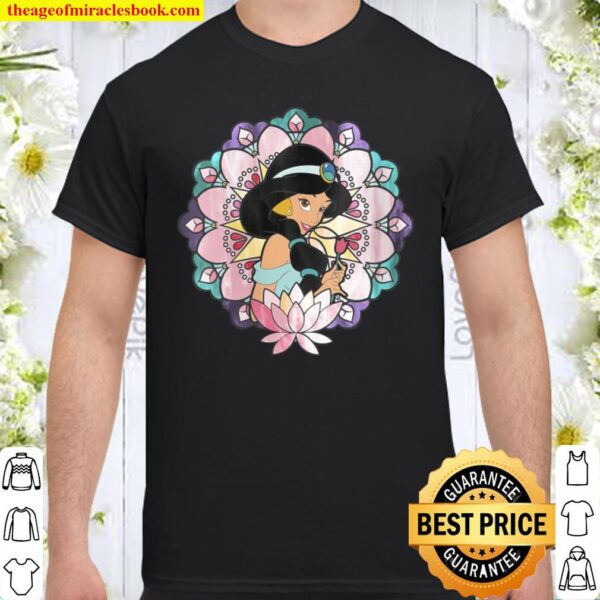 Womens Disney Aladdin Jasmine Stained Glass Lotus Shirt