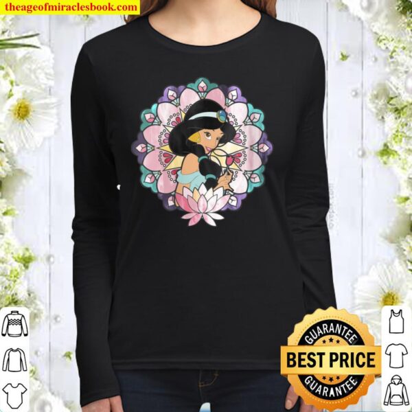 Womens Disney Aladdin Jasmine Stained Glass Lotus Women Long Sleeved