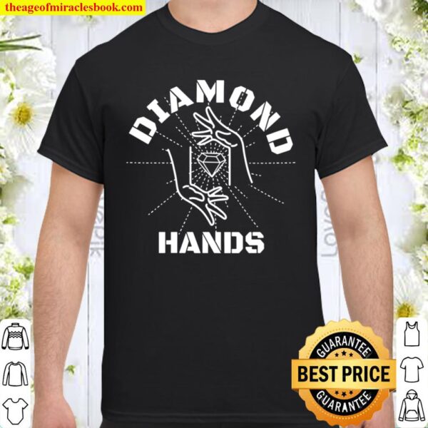 Womens Gme Diamond Hands Autist Stonk Market Tendie Stock White Text Shirt
