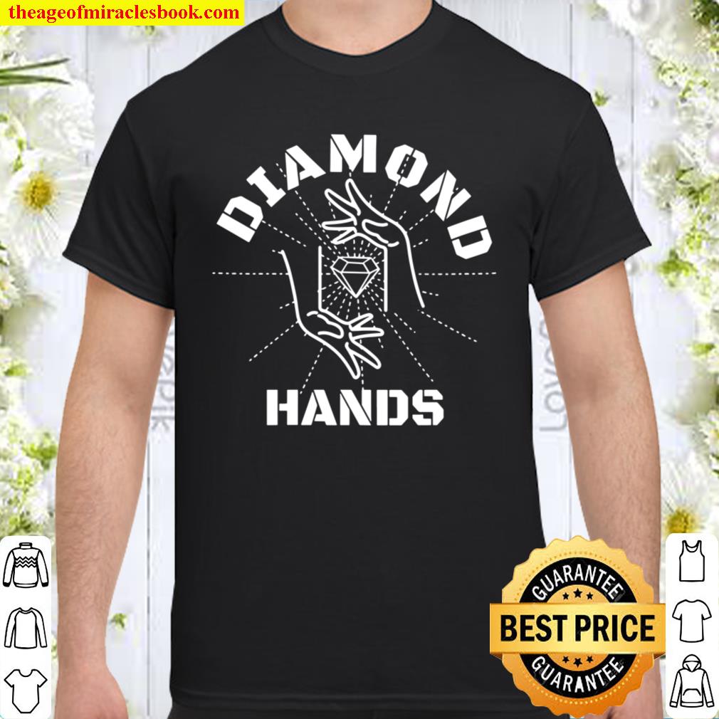 Womens Gme Diamond Hands Autist Stonk Market Tendie Stock White Text hot Shirt, Hoodie, Long Sleeved, SweatShirt