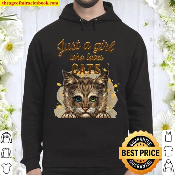 Womens Just a girl who loves cats Hoodie