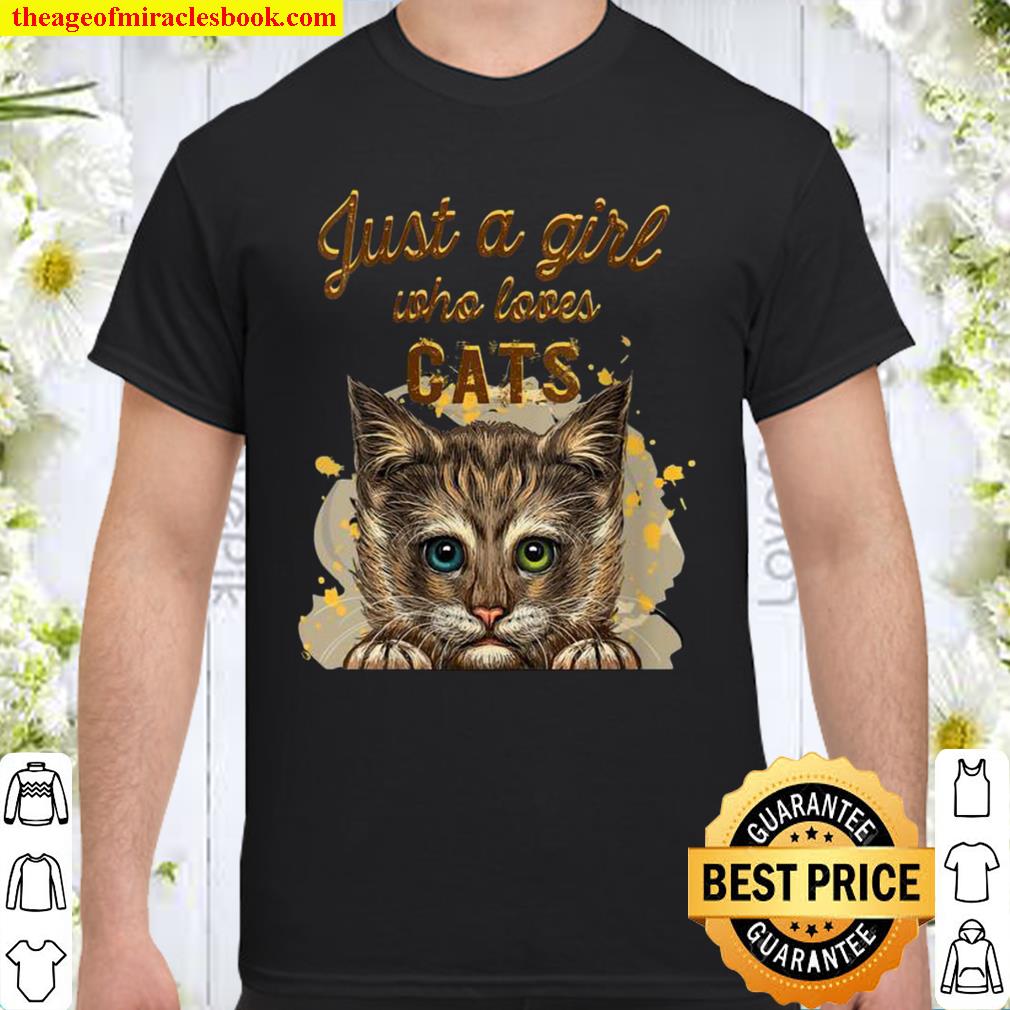 Womens Just a girl who loves cats 2021 Shirt, Hoodie, Long Sleeved, SweatShirt