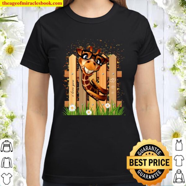 Womens Summer Giraffe Printed Funny Cute Animal Graphic Tops Classic Women T-Shirt