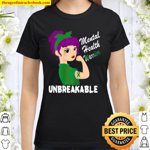 Womenstal Health Warrior Unbreakable Awareness Month Classic Women T-Shirt