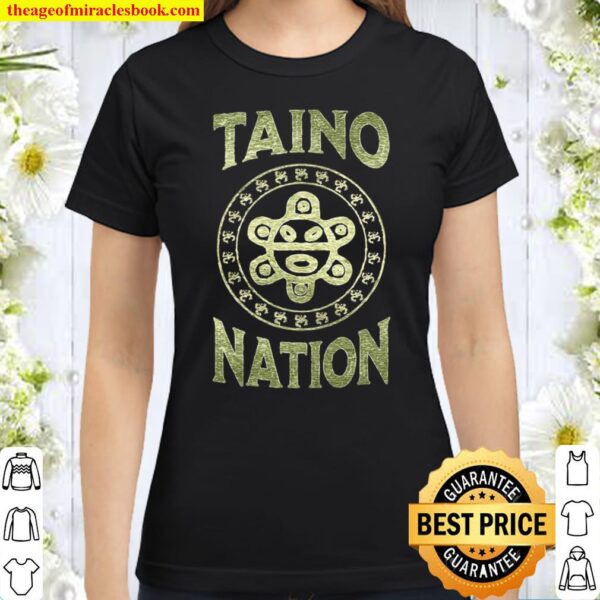 Yellow Taino Nation Coqui Sun Boricua Taino Gift Puerto Rico Classic Women T-Shirt