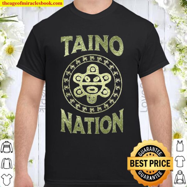 Yellow Taino Nation Coqui Sun Boricua Taino Gift Puerto Rico Shirt