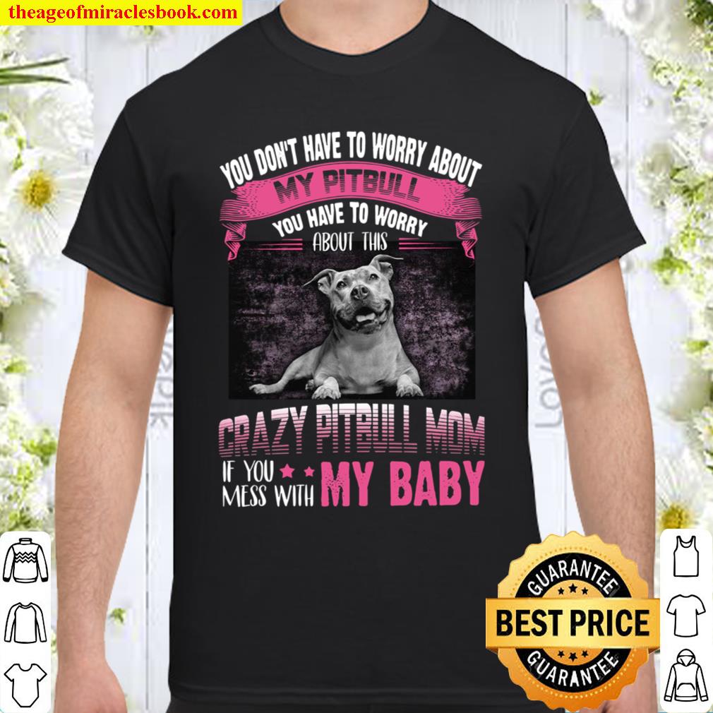 You Don’t Have To Worry About My Pitbull You Have To Worry Crazy Pitbull Mom If You Mess With My Baby Shirt