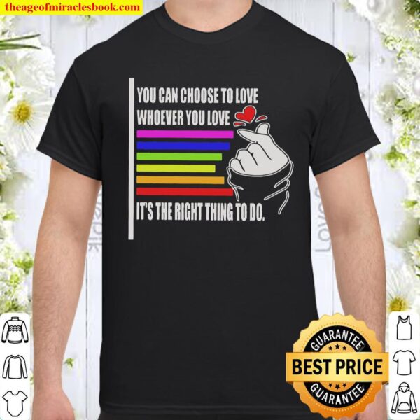 You can choose to love whoever you love it’s the right thing to do Shirt