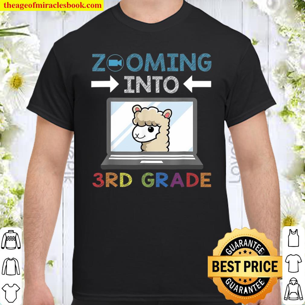 Zooming Into 3Rd Grade Virtual Back To School Gift Kid Llama hot Shirt, Hoodie, Long Sleeved, SweatShirt