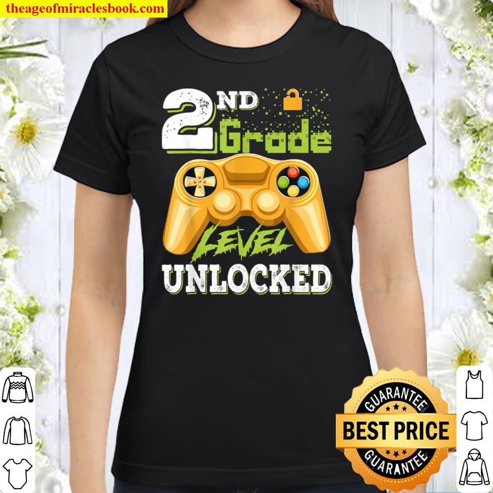 2nd Grade Level Unlocked Video Game Back to School Boys Classic Women T-Shirt