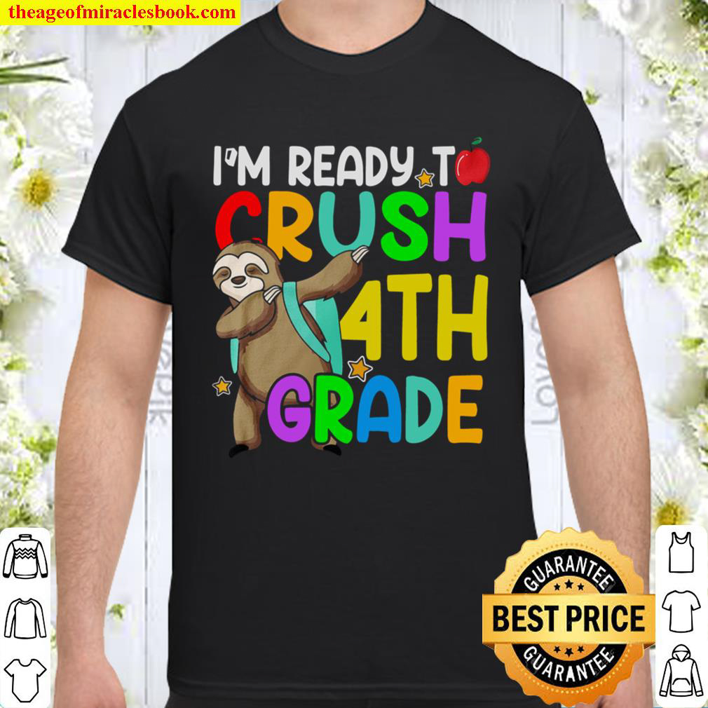 4th Fourth Grade Dabbing Sloth Back to School Kids Girls Boys Shirt