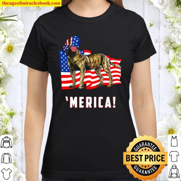 4th Of July Presa Canario Dog Merica Tee Classic Women T-Shirt