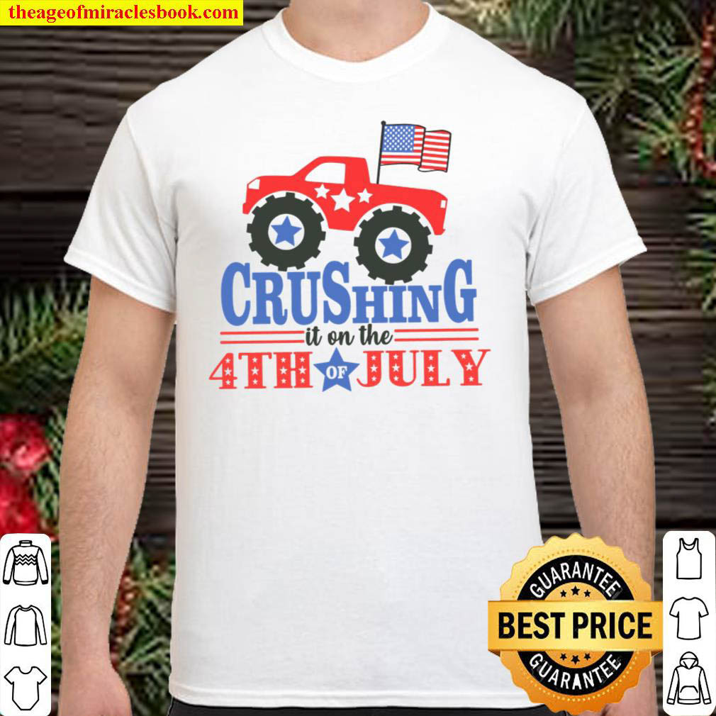 4th of July Shirt – Truck 4th of July Raglan – Crushing it on the 4th Shirt