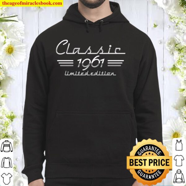 60th Birthday Auto Owner Gift, Classic 1961 Car Lover Hoodie