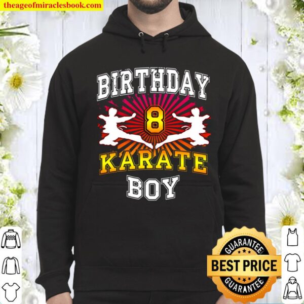 8th Birthday Boy - Karate 8 years old kid Hoodie