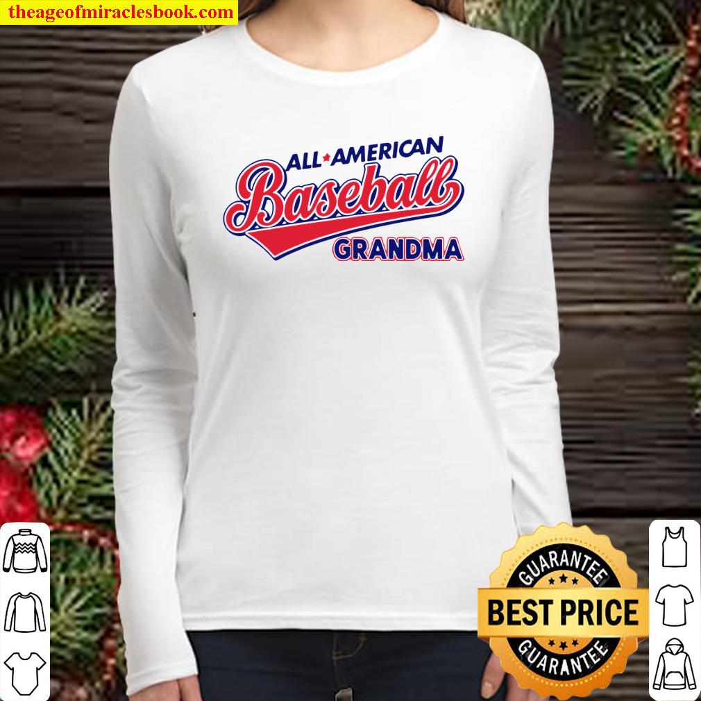 All American Baseball Grandma Women Long Sleeved