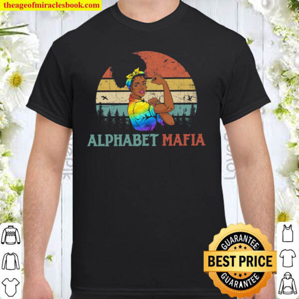 Alphabet Mafia Shirt Gay Pride Flag Rainbow Color LGBTQ African Women Shirt