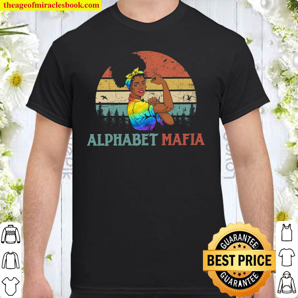 Alphabet Mafia Shirt Gay Pride Flag Rainbow Color LGBTQ African Women Vintage Shirt