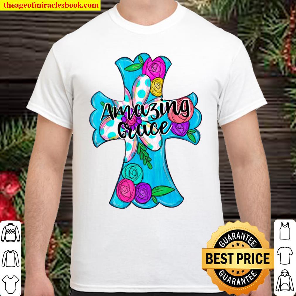 Amazing Grace Christian Tshirt for Women and Girls Inspirational Graph Shirt