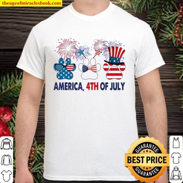 America 4th Of July Dog Shirt