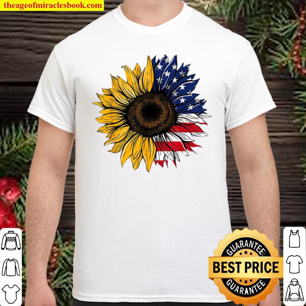 American USA Sunflower, Sunflower Shirt