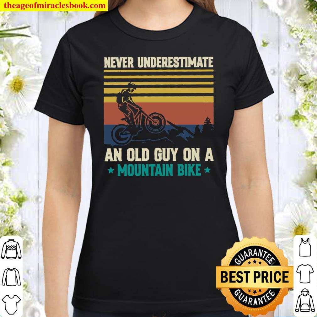 An Old Guy On A Mountain Bike Classic Women T-Shirt