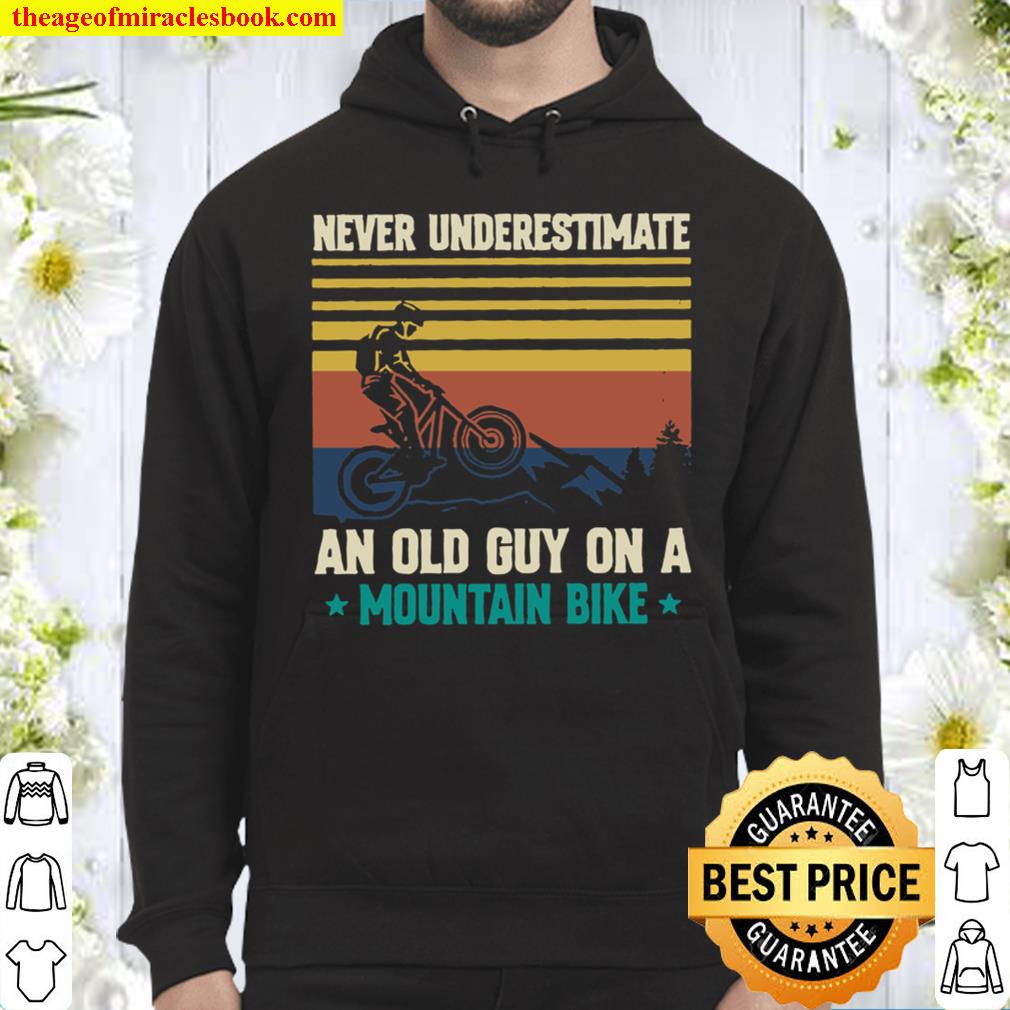 An Old Guy On A Mountain Bike Hoodie