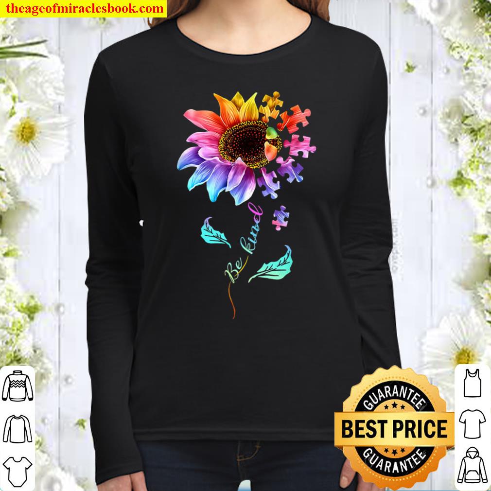 Autism Be Kind Autism Flower Be Kind Women Long Sleeved