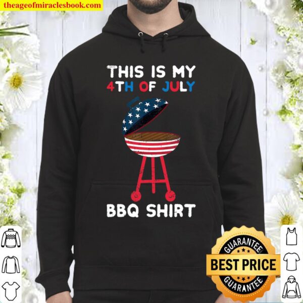 BBQ 4th of July Retro USA Grilling Red White Blue Hoodie
