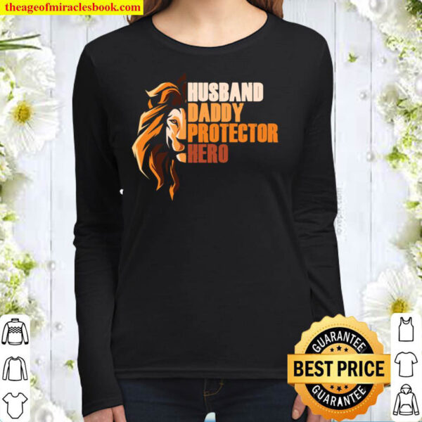 Bester Papa Husband Daddy Protector Hero Pullover Women Long Sleeved