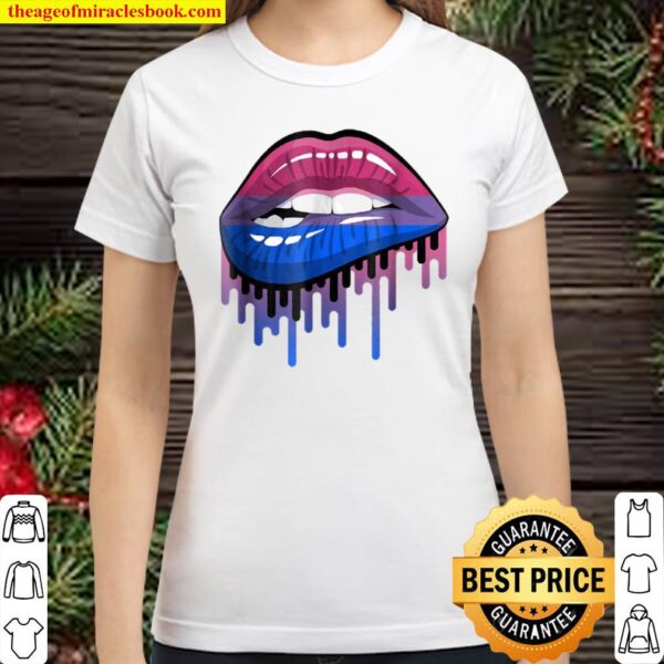 Bisexual Flag Lips Sexy dripping lips, Equality Pride , LGBTQ Classic Women T-Shirt