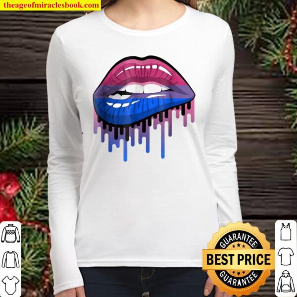 Bisexual Flag Lips Sexy dripping lips, Equality Pride , LGBTQ Women Long Sleeved