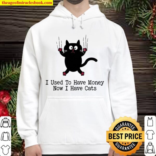 Black Cat I Used To Have Money Now I Have Cats Hoodie
