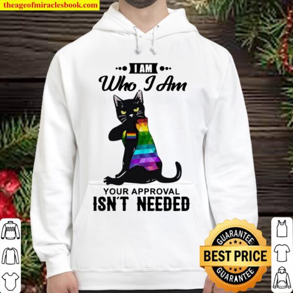 Black Cat LGBT I Am Who I Am Your Approval Isn’t Needed Hoodie
